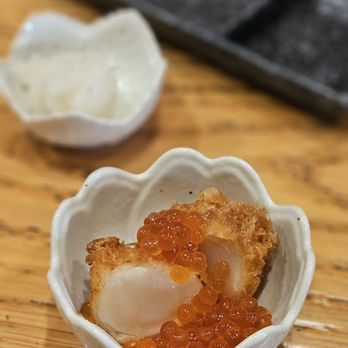 Ten no Meshi - Scallop Cutlet Topped with Salmon Roe - Japanese Near Me - Los Angeles, California Ten no Meshi - Scallop Cutlet Topped with Salmon Roe - Japanese Near Me - Los Angeles, California
