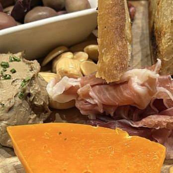 The Tailor and the Cook - The charcuterie board with chicken liver pate - Bravissimo! - New American Near Me - Utica, New York The Tailor and the Cook - The charcuterie board with chicken liver pate - Bravissimo! - New American Near Me - Utica, New York
