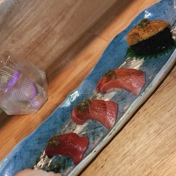 Akashiro - Traditional nigiri: *yellow tail *akemi toro *chu toro *o toro *uni - Sushi Bars Near Me - Fullerton, California Akashiro - Traditional nigiri: *yellow tail *akemi toro *chu toro *o toro *uni - Sushi Bars Near Me - Fullerton, California