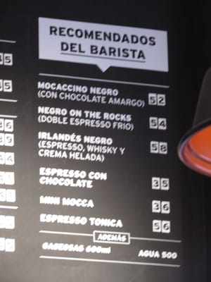 Menu photo 6 Negro Buenos Aires, C