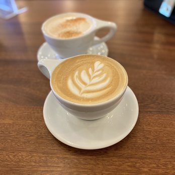 Evoke - Top: Dirty chai latte, bottom: honey latte - Coffee & Tea Near Me - Edmond, Oklahoma