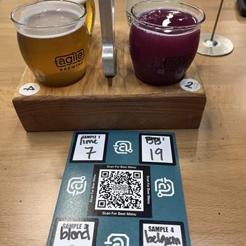 Agile Brewing - Beer flight - Breweries Near Me - Baton Rouge, Louisiana