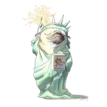 Lake Side Soaps  - Happy 4th of July NEXT WEEK! Liberty Pug in honor all month! - Dog Walkers Near Me