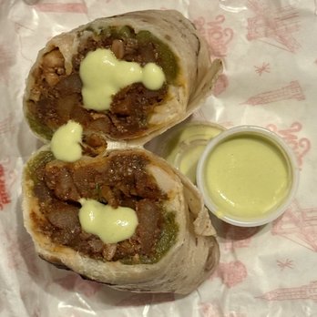 Son del North - Vegan cauliflower chorizo potato burrito with rajas. Comes with salsa verde - Mexican Near Me - New York, New York Son del North - Vegan cauliflower chorizo potato burrito with rajas. Comes with salsa verde - Mexican Near Me - New York, New York