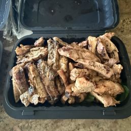 Teriyaki chicken and garlic bitter chicken!