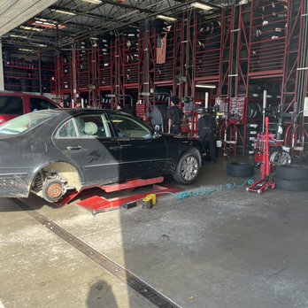 Discount Tire - 3 bays (looking from outside) - Tires Near Me - Columbia, South Carolina Discount Tire - 3 bays (looking from outside) - Tires Near Me - Columbia, South Carolina
