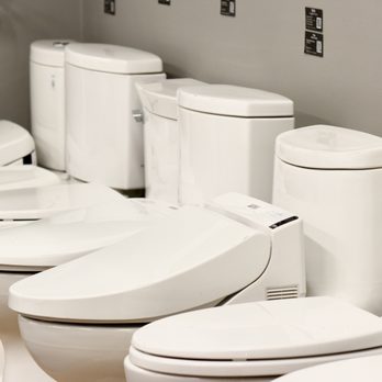 Ashby Lumber Kitchen & Bath Showroom - Variety of modern and classic toilets. - Building Supplies Near Me - Berkeley, California