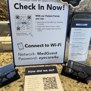 MyEyeDr - Guess wifi password is: eyecare4u - Optometrists Near Me - Frankfort, Illinois MyEyeDr - Guess wifi password is: eyecare4u - Optometrists Near Me - Frankfort, Illinois