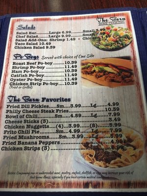 Menu photo 6 The Barn Columbia, LA