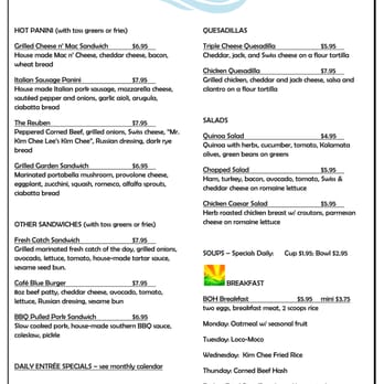 Café Blue - not sure if you can see it, but here's the menu - Cafes Near Me - Honolulu, Hawaii Café Blue - not sure if you can see it, but here's the menu - Cafes Near Me - Honolulu, Hawaii
