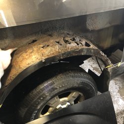 Twisted Steel Automotive - Rotted wheel well we cut out the rot and replaced with new metal!