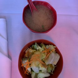 Cho Cho San Sushi Bar - 164. Miso Soup and 166. House Salad