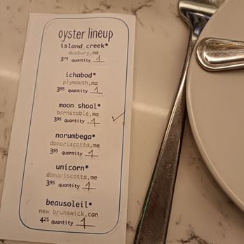 Little Whale - Oyster selection - Bars Near Me - Boston, Massachusetts Little Whale - Oyster selection - Bars Near Me - Boston, Massachusetts