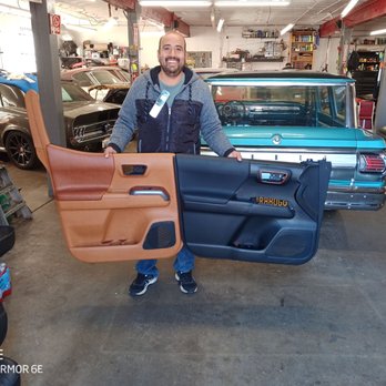 Alameda Auto Upholstery - Door panel on left is after, and panel on right is what they looked like before! - Auto Upholstery Near Me - Alameda, California Alameda Auto Upholstery - Door panel on left is after, and panel on right is what they looked like before! - Auto Upholstery Near Me - Alameda, California