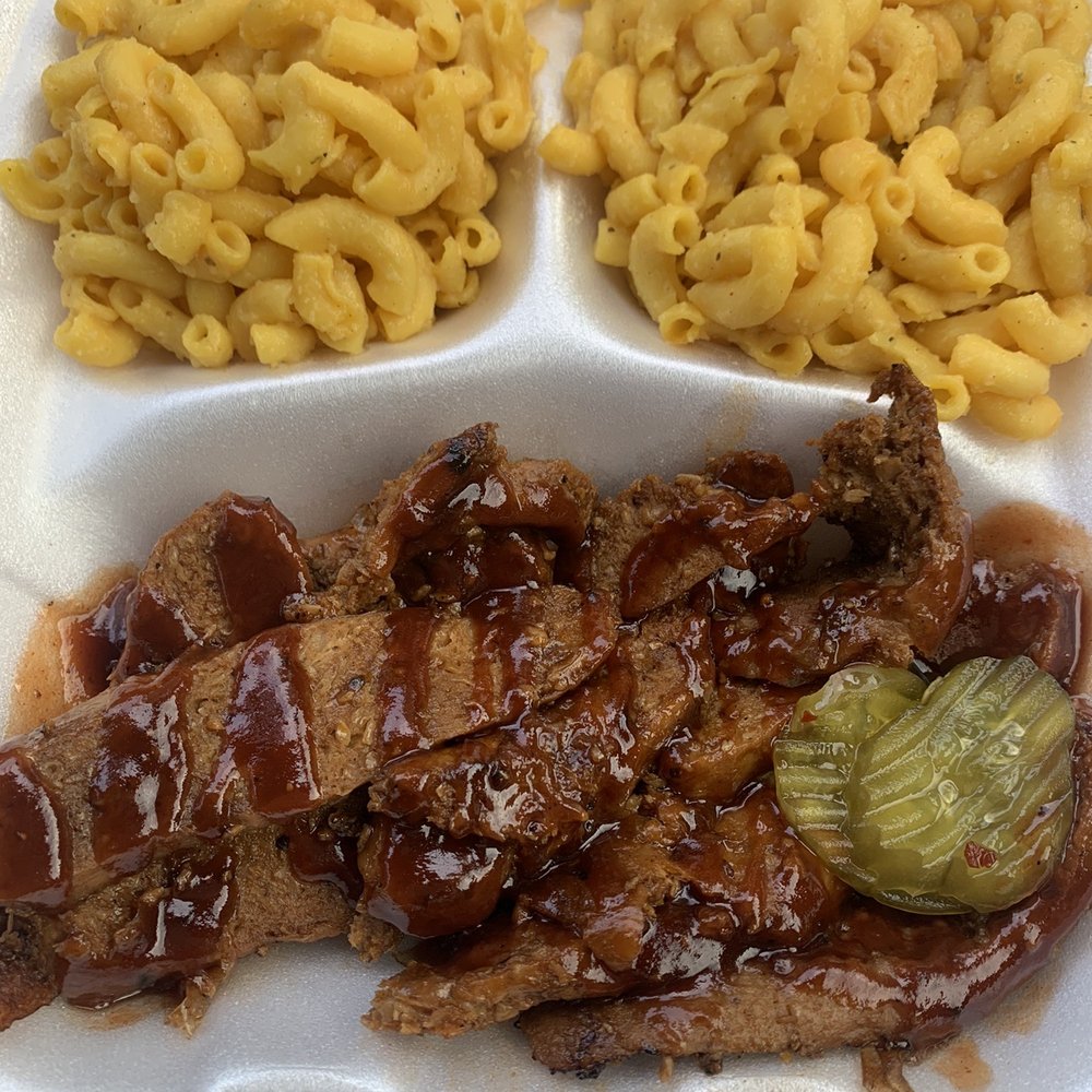 Houston Sauce Pit - Smoked Links & Vegan Mac - Vegan Near Me - Houston, Texas
