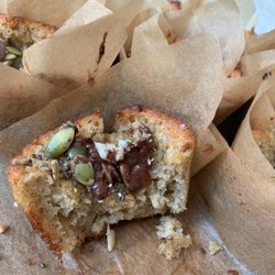 Inny's Bake Shop - Keto Protein Breakfast Muffins available every week on our website, one of our bestsellers! Topped with pumpkin, sunflower, and chia seeds!