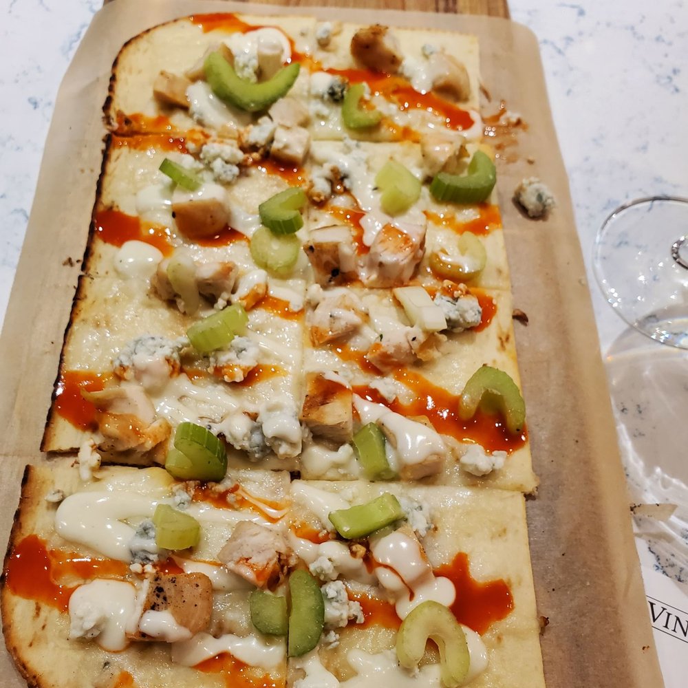 Versi Vino - Buffalo Chicken Flatbread - Wine Bars Near Me - Maple Shade, New Jersey Versi Vino - Buffalo Chicken Flatbread - Wine Bars Near Me - Maple Shade, New Jersey