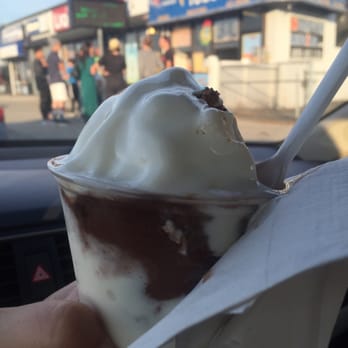 Ralphs Italian Ices - chocolate brownie ices with vanilla soft serve - Ice Cream & Frozen Yogurt Near Me - Uniondale, New York