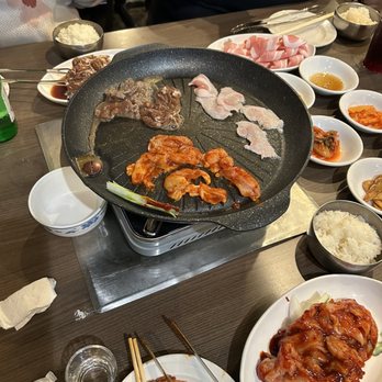 Koreana 3 - Korean BBQ beef bulgogi, chicken bulgogi and pork belly. - Korean Near Me - Louisville, Kentucky