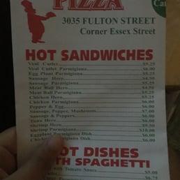 The paper tri fold menu.