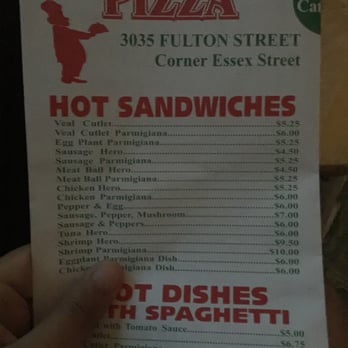 Caterina Pizza - The paper tri fold menu. - Pizza Near Me - Brooklyn, New York