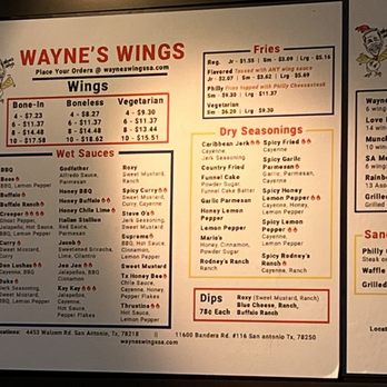 Wayne's Wings - new higher prices - Chicken Wings Near Me - San Antonio, Texas Wayne's Wings - new higher prices - Chicken Wings Near Me - San Antonio, Texas