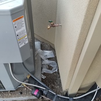 Riverland Homes - Water installed directly behind AC unit. Which was installed on wrong side of home. Blueprints shows AC installed wrong location - Home Developers Near Me - Roseville, California Riverland Homes - Water installed directly behind AC unit. Which was installed on wrong side of home. Blueprints shows AC installed wrong location - Home Developers Near Me - Roseville, California