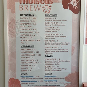 Hibiscus Brew - Menu - Cafes Near Me - Brooklyn, New York
