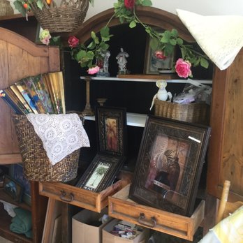 Lamoni Thrift Center - We acquired this armoire and change this display often - Thrift Stores Near Me - Lamoni, Iowa