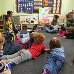 Pittsford United Nursery School - During circle time, children work on many valuable skills, including mathematical equations, patterning, name recognition and more.