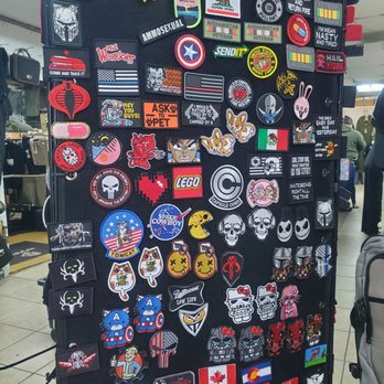 A Army Navy Depot - Velcro patches display - Outdoor Gear Near Me - Jacksonville, Florida