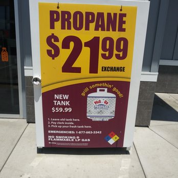 Shell - a propane sign on a sidewalk - Gas Stations Near Me - Vallejo, California
