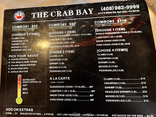 Menu photo 1 The Crab Bay San Jose, CA