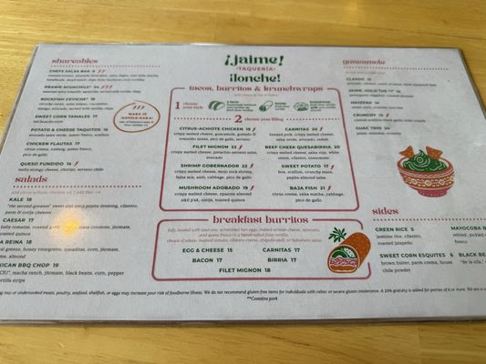 Menu photo 2 ¡Jaime! Taqueria El Segundo, CA Menu photo 2 ¡Jaime! Taqueria El Segundo, CA