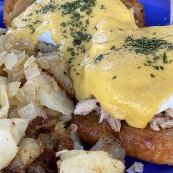 Mikes Galley - Crab Benedict on a croissant WHAT?!?! - Breakfast & Brunch Near Me - Daytona Beach Shores, Florida Mikes Galley - Crab Benedict on a croissant WHAT?!?! - Breakfast & Brunch Near Me - Daytona Beach Shores, Florida