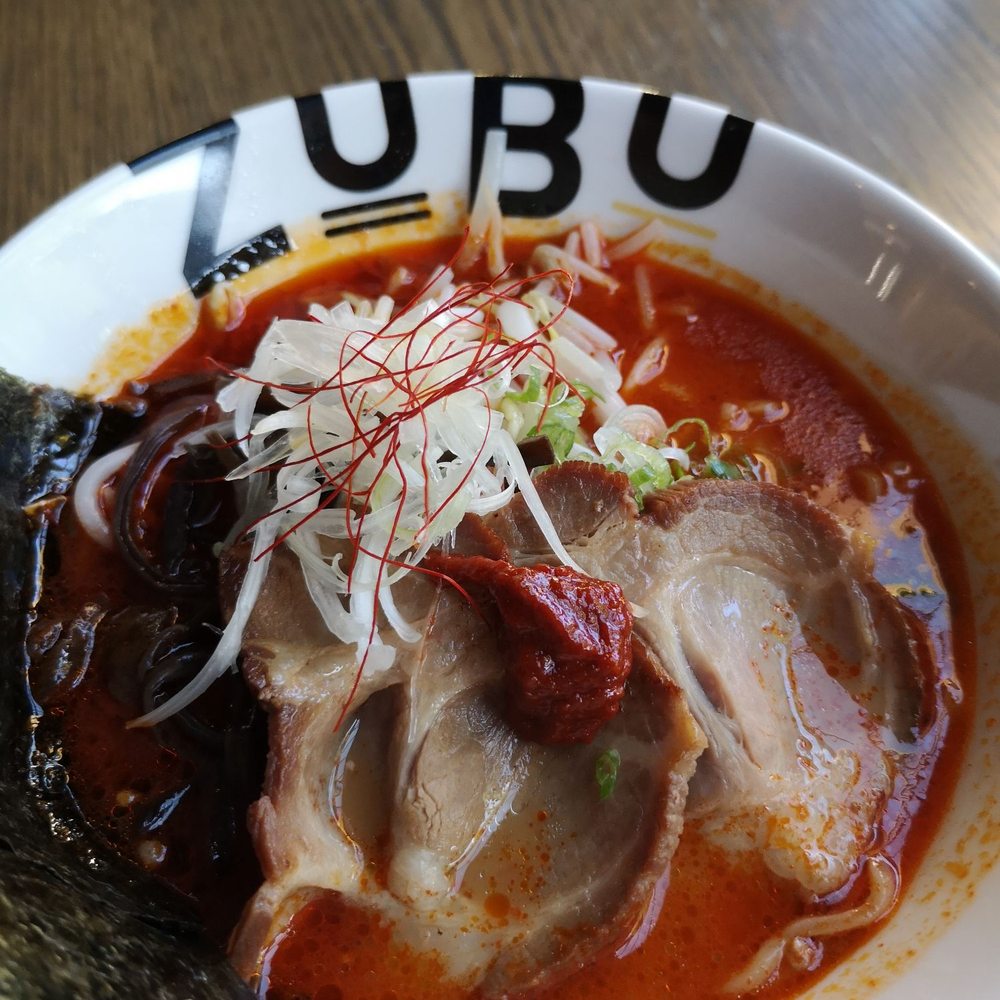 ZUBU - ZUBU Tonkotsu Aka, spice level 5/5 - Ramen Near Me - Burnaby, British Columbia ZUBU - ZUBU Tonkotsu Aka, spice level 5/5 - Ramen Near Me - Burnaby, British Columbia