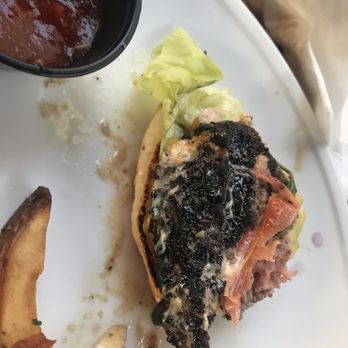 The Barley Hound - Burnt burger patty - Bars Near Me - Prescott, Arizona