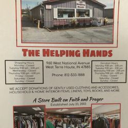 Helping Hands - Helping Hands Store.  Business and donation hours.