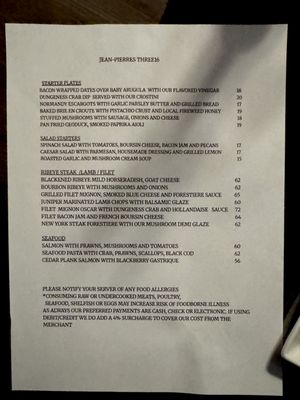 Menu photo 1 Jean-Pierre's Three16 Tumwater, WA Menu photo 1 Jean-Pierre's Three16 Tumwater, WA