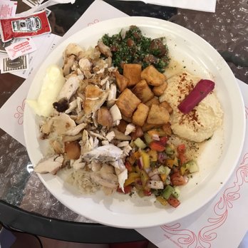 Bachir - Shish taouk plate with tortilla out of the way. The potatoes, chicken, rice and hummus were my favorite parts of the dish. It was delicious. - Lebanese Near Me - Quebec City, Quebec Bachir - Shish taouk plate with tortilla out of the way. The potatoes, chicken, rice and hummus were my favorite parts of the dish. It was delicious. - Lebanese Near Me - Quebec City, Quebec