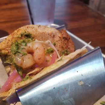 Green Lemon - Shrimp taco- pretty delicious. Just a tad bare. - Mexican Near Me - Tampa, Florida