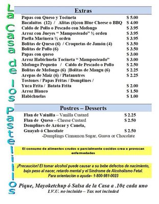 Menu photo 6 La Casa de los Pastelillos Guayama, PR