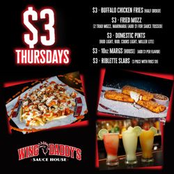 Wing Daddy's Sauce House - Thursday Specials