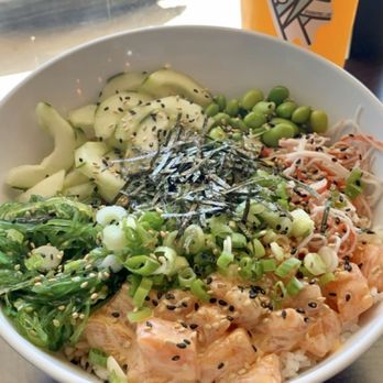 Aina Poke - Salmon Build Your Own Poke Bowl (Large) Salmon | Peach tea - Poke Near Me - Richmond, Texas Aina Poke - Salmon Build Your Own Poke Bowl (Large) Salmon | Peach tea - Poke Near Me - Richmond, Texas