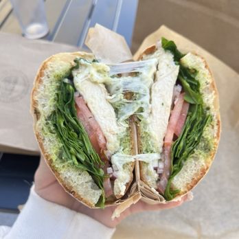 Oaklandia Cafe X Bakery - Pesto chicken sandwich $12.95 - Coffee & Tea Near Me - Oakland, California