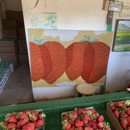 This painting of strawberries brings a lot of joy to the already joyous scenario of being surrounded by strawberries This painting of strawberries brings a lot of joy to the already joyous scenario of being surrounded by strawberries