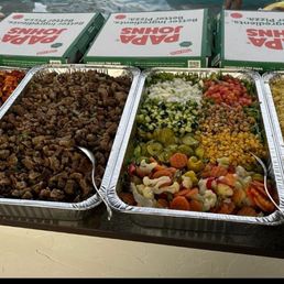Full tray lamb, half tray chicken with another half tray of salad and rice not shown (Pattis not from Gyro King, from Cillies) Full tray lamb, half tray chicken with another half tray of salad and rice not shown (Pattis not from Gyro King, from Cillies)