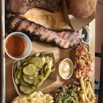 Station One Smokehouse - Sliced Brisket Pork Belly Pulled Pork Sandwich French Fries Macaroni and Cheese Broccoli Salad Coleslaw Spicy Pickles Sauces - Barbeque Near Me - Plainfield, Illinois Station One Smokehouse - Sliced Brisket Pork Belly Pulled Pork Sandwich French Fries Macaroni and Cheese Broccoli Salad Coleslaw Spicy Pickles Sauces - Barbeque Near Me - Plainfield, Illinois