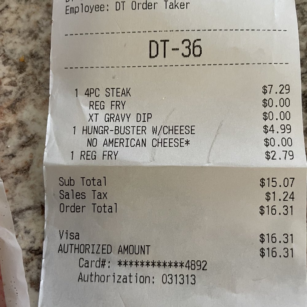 Dairy Queen - Receipt - Ice Cream & Frozen Yogurt Near Me - Georgetown, Texas