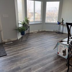 Red Kite Construction - Completed installation of vinyl flooring in dining area.